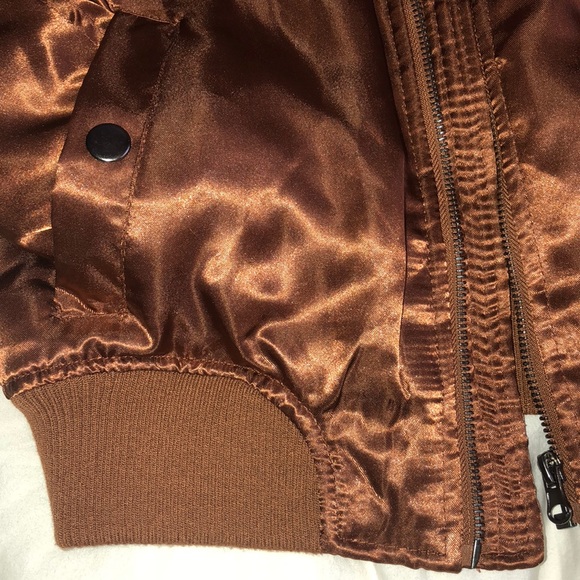 BOGO Rust/ metallic brown bomber jacket F21 - Picture 5 of 7